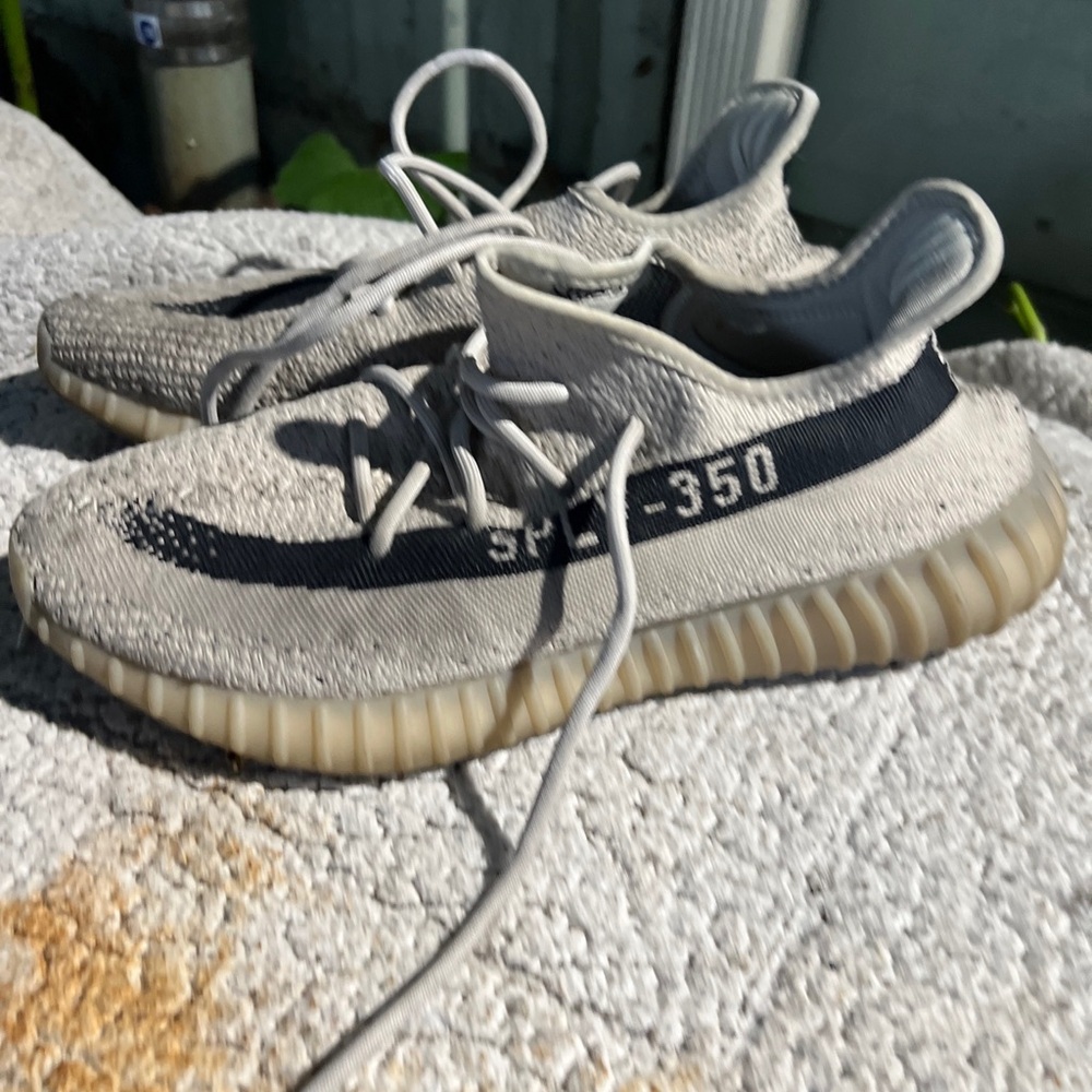 Gray and Black Yeezy Boost 350 V2
